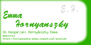emma hornyanszky business card